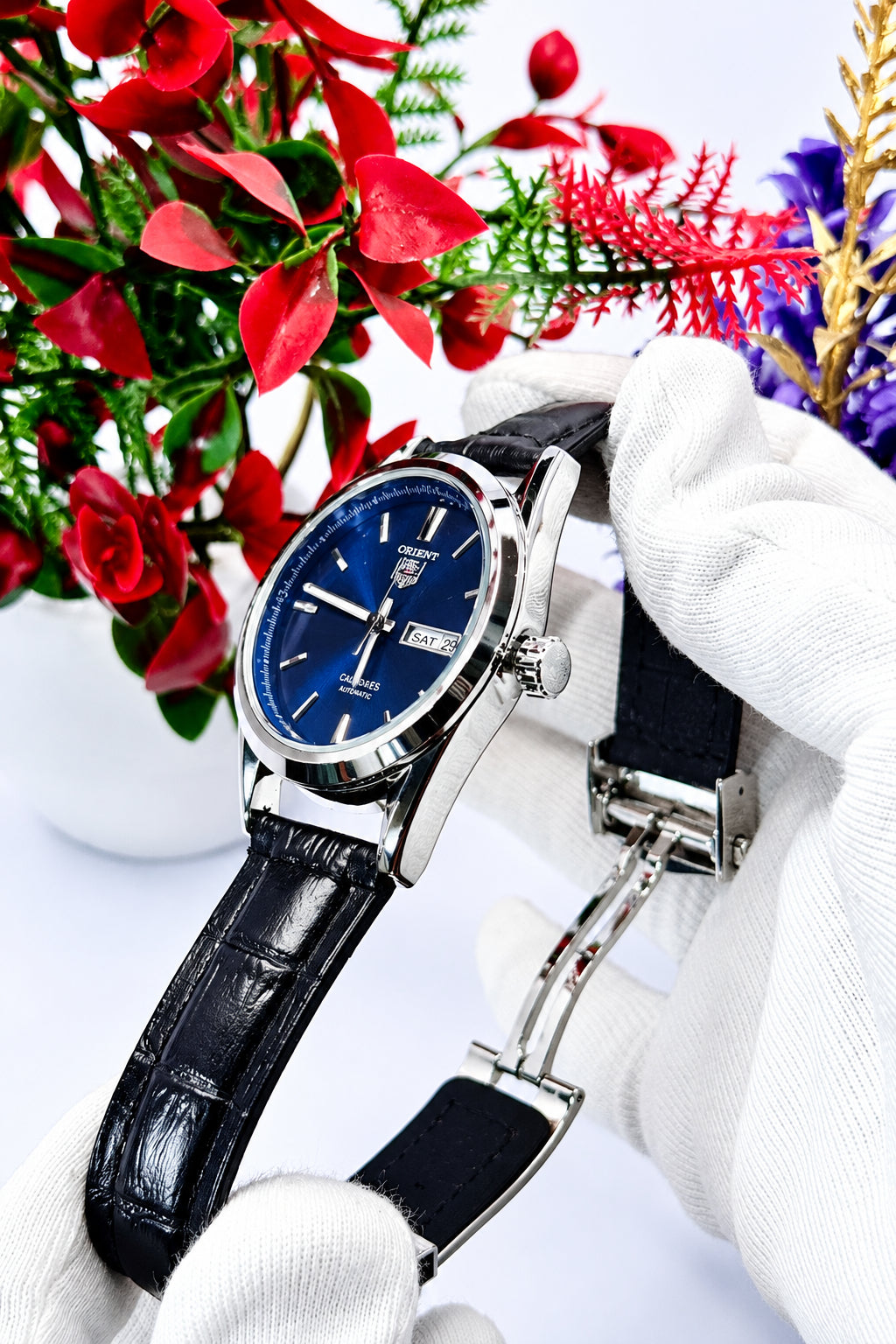 Carrera calibre5 automatic butterfly day&date man strap watch