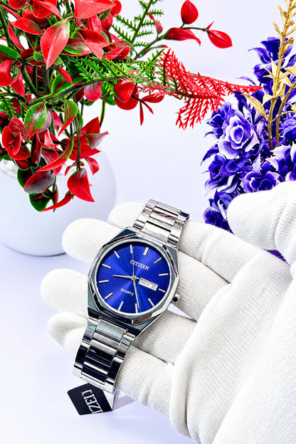 Citizen luxury silver octagonal watch