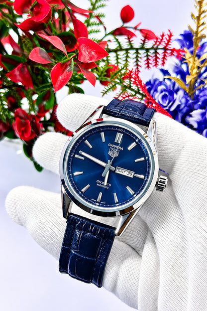 Carrera calibre5 automatic butterfly day&date man strap watch