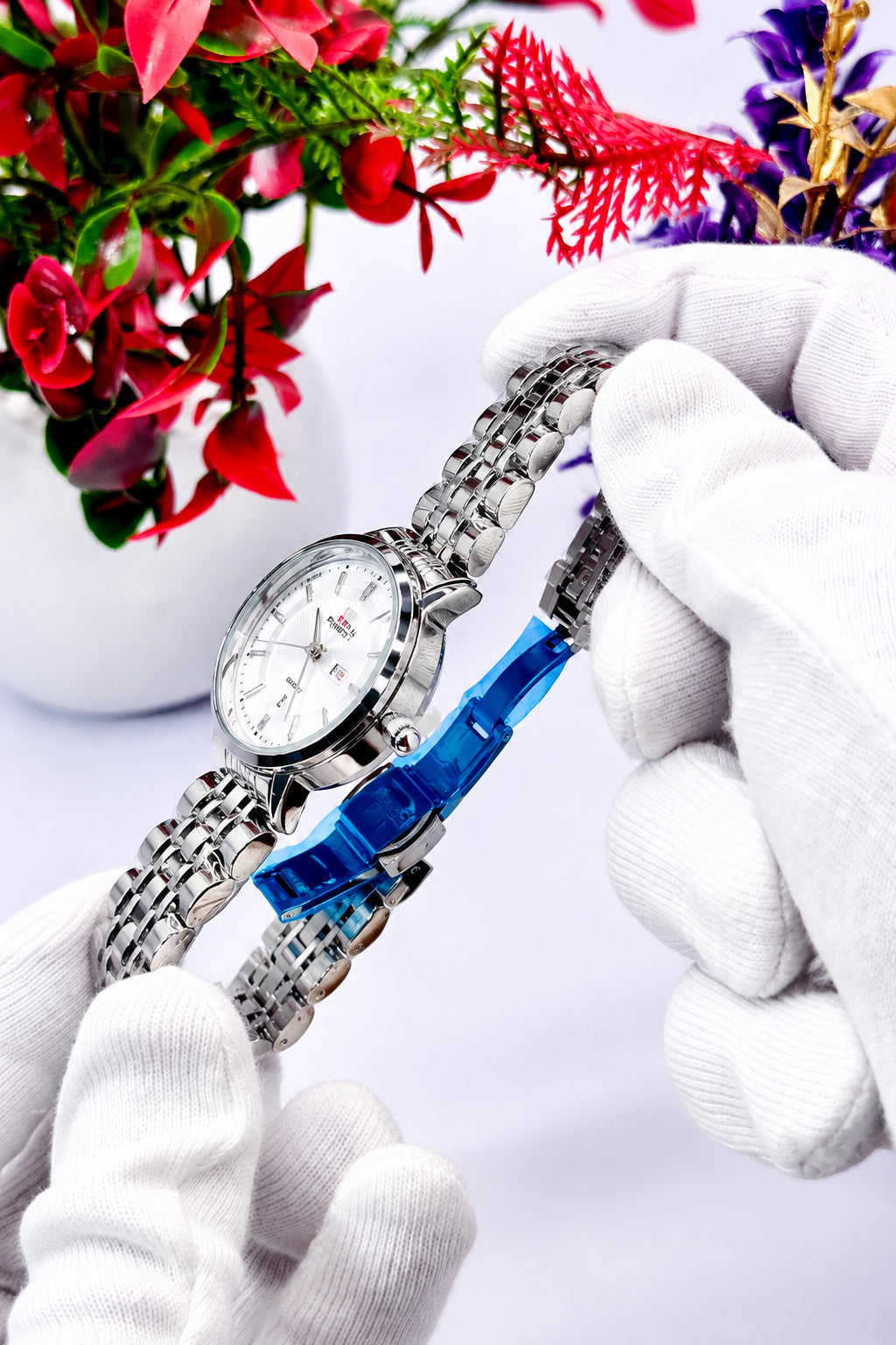 Rustet Quartz Square day&date ladies watch